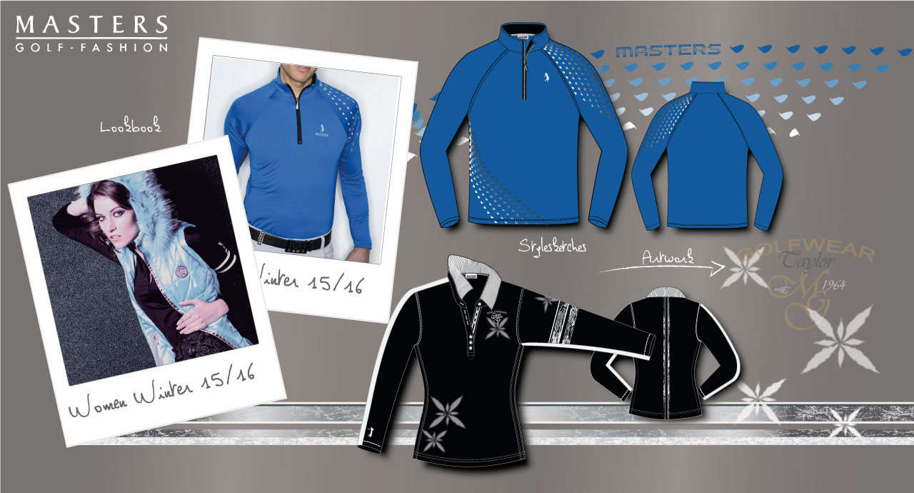 Winter Golf Shirt Entwürfe, Modell Fotos